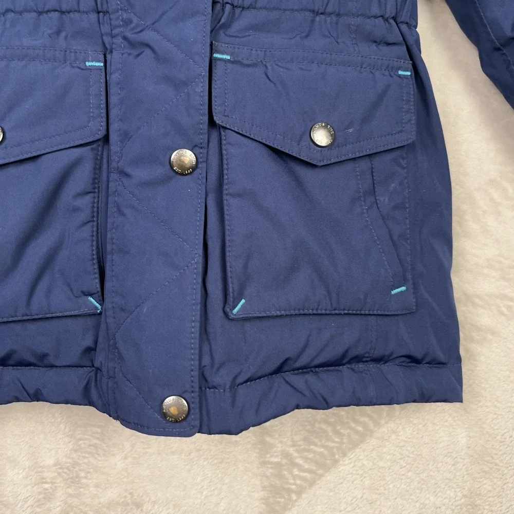 Lands End Girls Coat Large 6X - 7 Expedition Down Parka‎ Hood Grow Along Sherpa